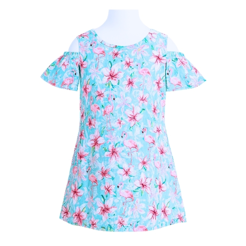 Crown & Ivy Girls Cold Shoulder Dress Size 12 Belks Tropical Designer